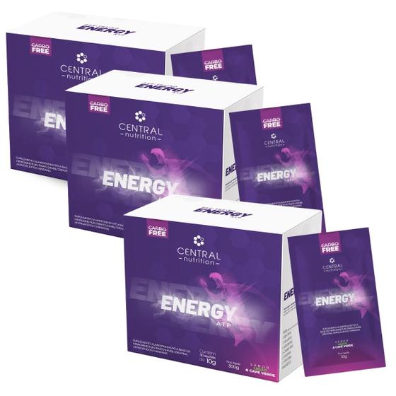 Imagem de Kit 3 Energy ATP 30 Saches Creatina Monohidrata Central Nutrition