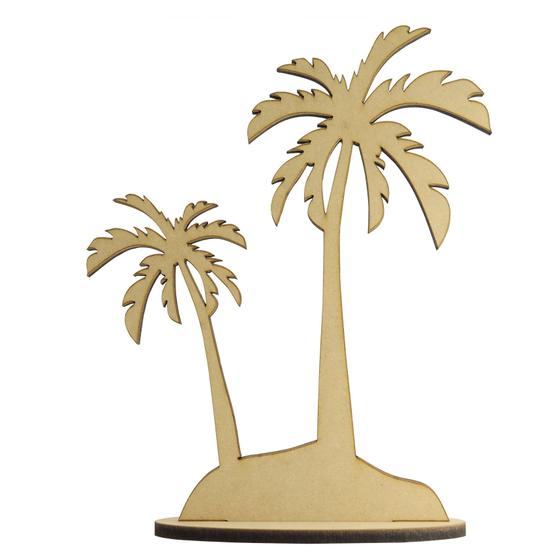 Kit 3 Enfeite de Mesa Festa Coqueiro G 35x29 MDF 9mm Madeira Menor preço em Kit 3 Enfeite de Mesa Festa Coqueiro G 35x29 MDF 9mm Madeira