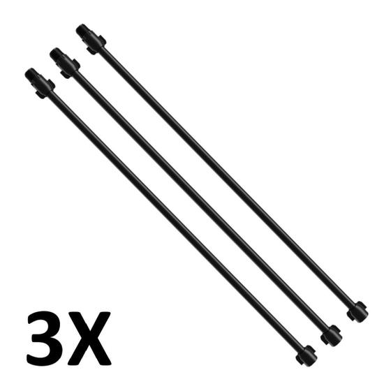 Imagem de Kit 3 Engate Flexível 1/2 X 60Cm Água Fria Pvc Preto Astra