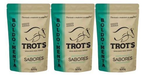 Imagem de Kit 3  Erva Mate Tereré Premium Trot's  Sabor Boldo & Menta