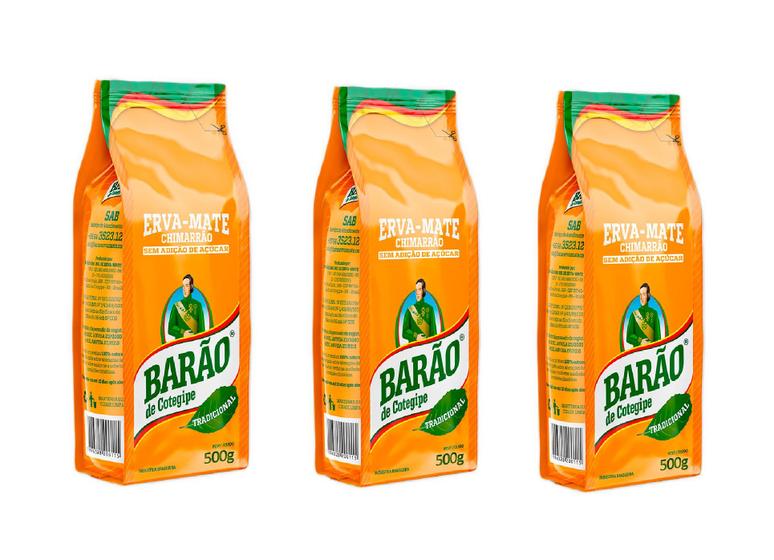 Imagem de Kit 3 Erva Mate Tradicional Barão 500g