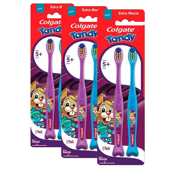 Imagem de Kit 3 Escova Dental Colgate Tandy 2 Unidades