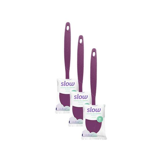 Imagem de Kit 3 Escovas de Banho Slow Relaxante Purple