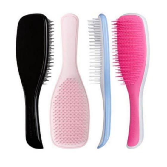 Imagem de Kit 3 escovas para cabelo mágica com cabo longo anti frizz prático
