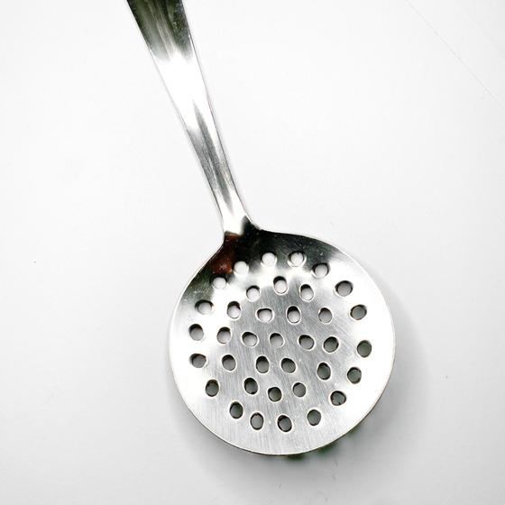 Imagem de Kit 3 Escumadeiras pequena aço inox multiuso resistente  23cm