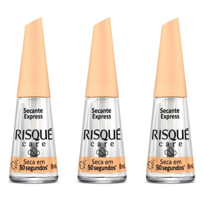 Kit 3 Esmalte Secante Express Risque Seca em 50 Segundos - Esmalte ...