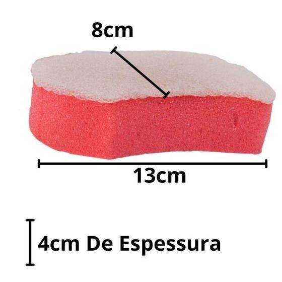 Imagem de Kit 3 esponjas para banho macia e esfoliante portatil