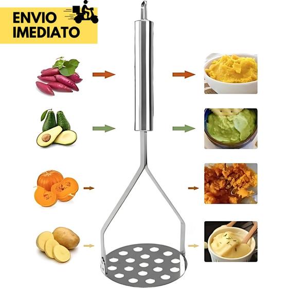 Imagem de Kit 3 Espremedor Amassador de Batatas e Legumes em Geral Praticidade para Amassar Legumes, Restauran
