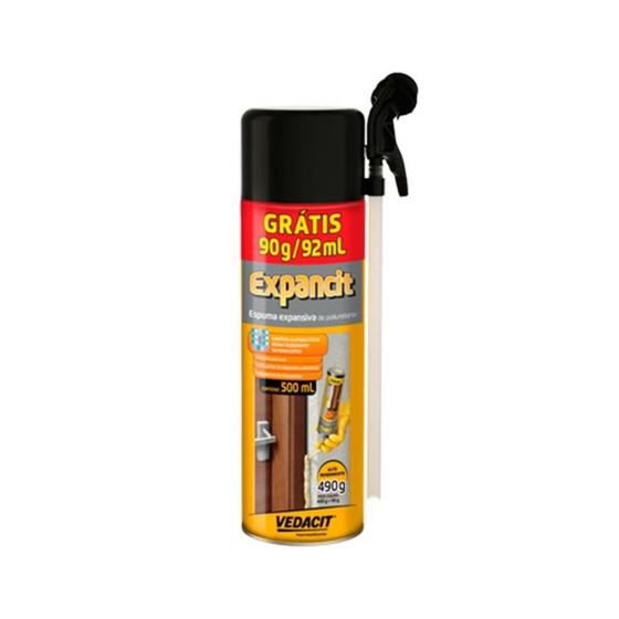 Kit 3 Espuma Expansiva de Poliuretano Expancit 500 ml Vedacit Menor preço em Kit 3 Espuma Expansiva de Poliuretano Expancit 500 ml Vedacit