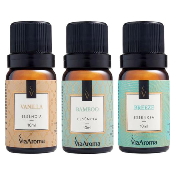 Imagem de Kit 3 Essências Bambu Vanilla Breeze Puro Aroma Perfumes