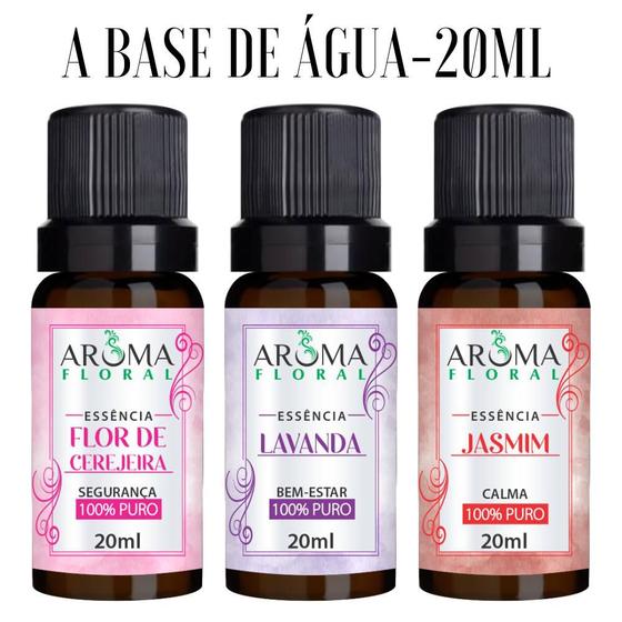 Imagem de Kit 3 Essências Para Aromatizador e Difusor Elétrico a Base de Água Escolha seus Aromas l Aroma Floral