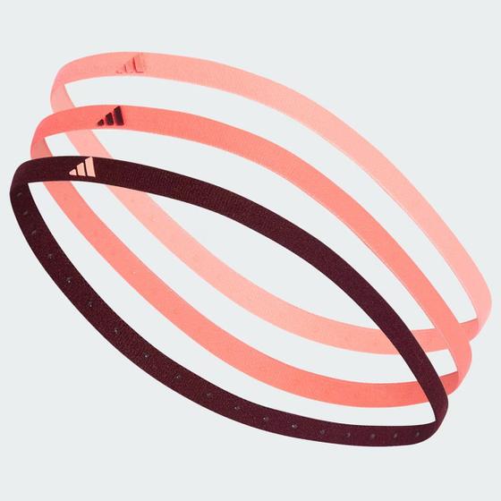 Kit 3 Faixa de Cabeça Adidas Hairband Rosa