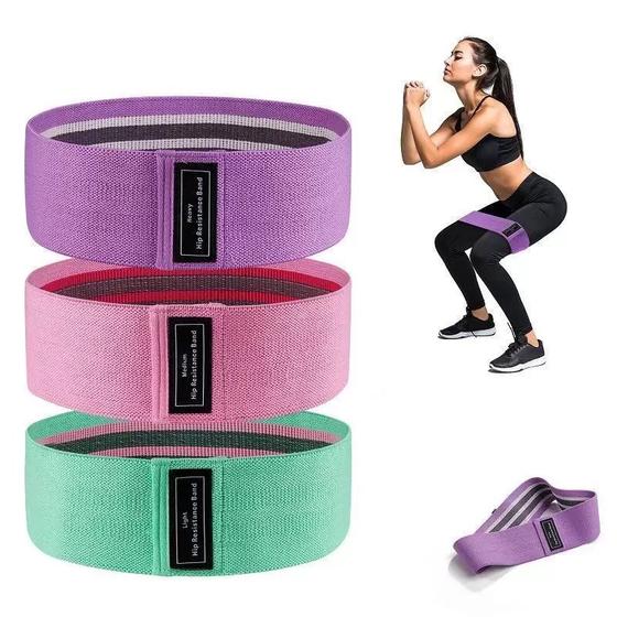 Kit 3 Faixas Elásticas de Exercício Hip Resistance Bands - Lavável Menor preço em Kit 3 Faixas Elásticas de Exercício Hip Resistance Bands - Lavável