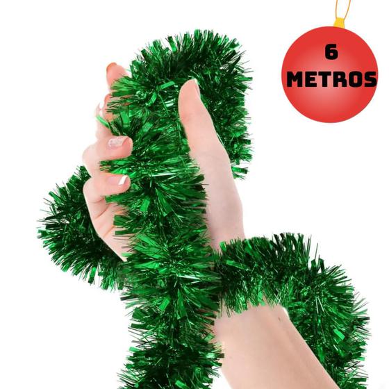 Imagem de Kit 3 Festão De Natal Verde Para Arvore De Natal 2 Metros