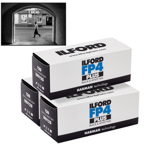 Imagem de Kit 3 Filmes 120 Preto E Branco Médio Formato Iso 125 - Ilford Fp4 Plus