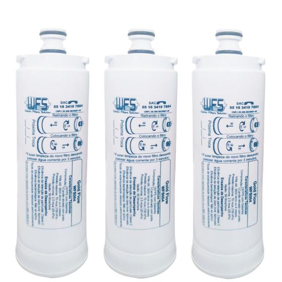 Kit 3 Filtro Refil compatível Purificador Masterfrio Rótulo Azul Bico Grosso 22,5mm Menor preço em Kit 3 Filtro Refil compatível Purificador Masterfrio Rótulo Azul Bico Grosso 22,5mm