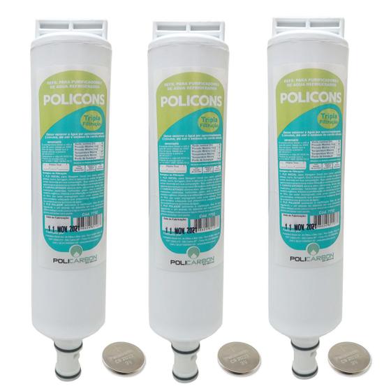 Imagem de Kit 3 Filtro Refil Consul Compatível Purificador Bem Estar CPC30 CPC35 CPC36 CPC31 CPB34 CIX01 CIX06