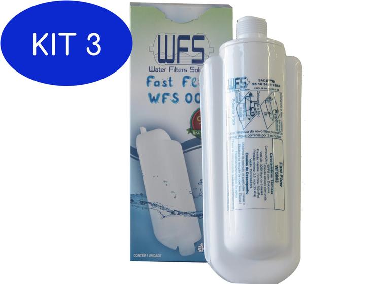 Imagem de Kit 3 Filtro Refil wfs003 latina purimix puritronic puri ice