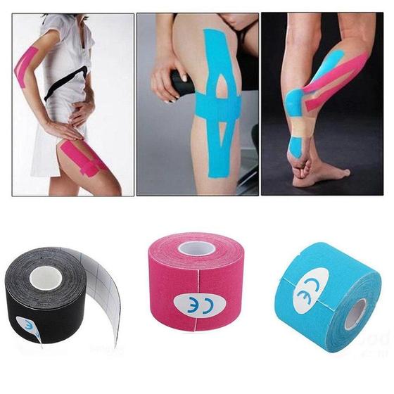 Kit 3 fita kinesio bandagem elastica adesiva fisioterapia Menor preço em Kit 3 fita kinesio bandagem elastica adesiva fisioterapia