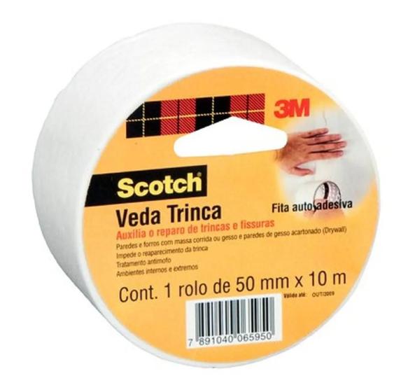 Imagem de Kit 3 Fita Veda Trinca 3M Scotch Adesiva 50Mm X 10M Original