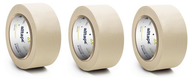 Imagem de Kit 3 Fitas Crepe Alltape 48mm x 45m Branca SK710