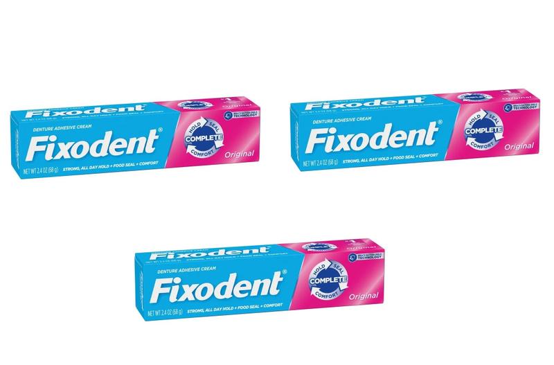 Imagem de Kit 3 Fixador Para Dentadura Fixodent Original  68g-Fixodent