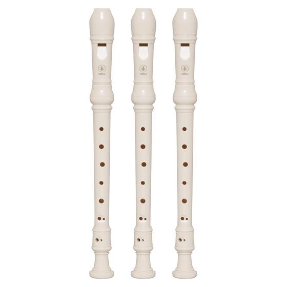 Imagem de Kit 3 Flautas Doce Soprano Barroca Em C YRS-24B Yamaha