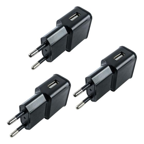 Imagem de Kit 3 Fontes 10w Carregador Para Caixinhas de Som Bivolt Preto