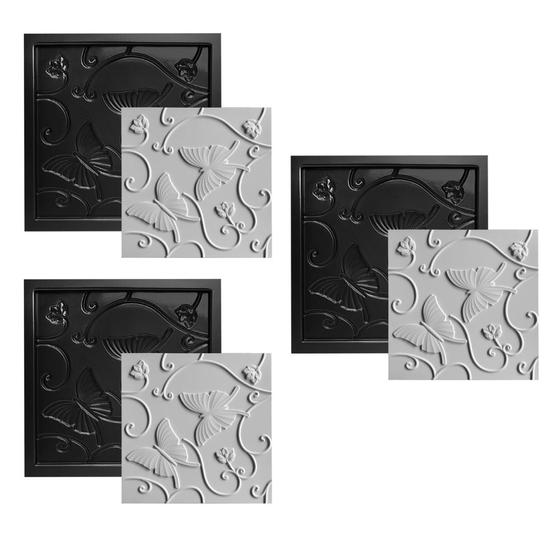 Kit 3 Formas Para Revestimento 3D Placas Gesso 30x30cm - Decorativas Imagem de Kit 3 Formas Para Revestimento 3D Placas Gesso 30x30cm