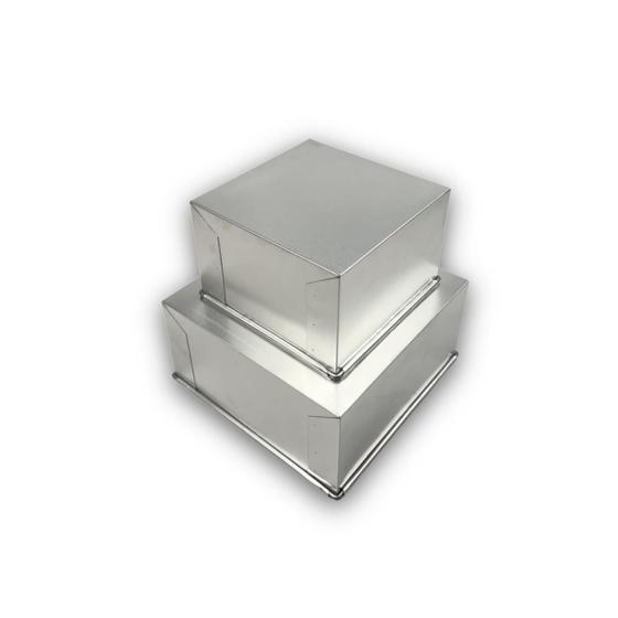 Imagem de Kit 3 formas quadradas para bolo altas 15-20 alumínio