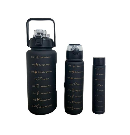 Kit 3 Garrafa 3 In 1 Motivacional Academia Fitness Qaulidade Menor preço em Kit 3 Garrafa 3 In 1 Motivacional Academia Fitness Qaulidade