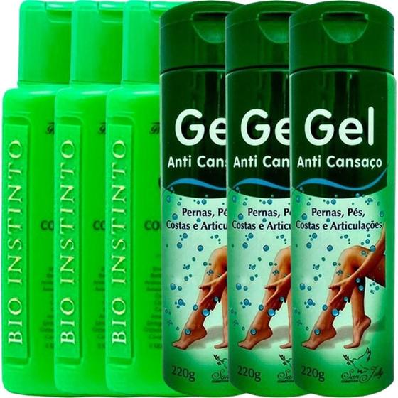 Imagem de Kit 3 Gel Detonador Com 21 Ervas + 3 Gel Anti Cansaço Pernas