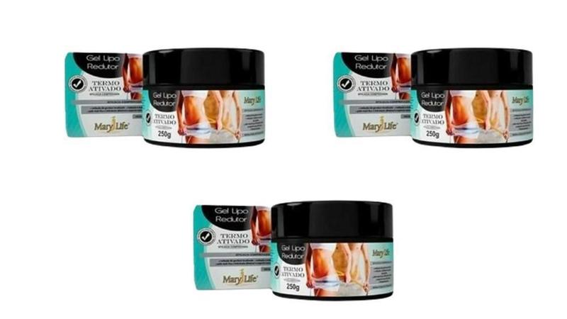 Imagem de Kit 3 Gel Emagrecedor Lipo Redutor 250G - Mary Life