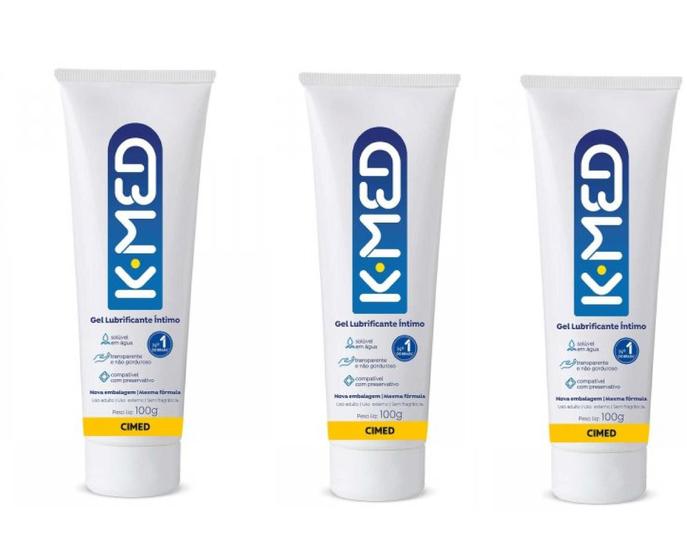 Kit 3 Gel Lubrificante K-Med 100g - Cimed Menor preço em Kit 3 Gel Lubrificante K-Med 100g - Cimed