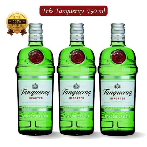 Kit 3 Gin Tanqueray London Dry 750ml Gin Magazine Luiza