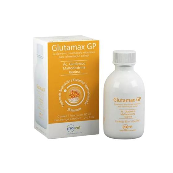 Imagem de Kit 3 Glutamax Gp Suplemento P/ Animais 28 Nutrientes 80ml