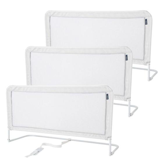 Imagem de Kit 3 Grades De Proteção Para Cama Box Zucki Branco - Kiddo