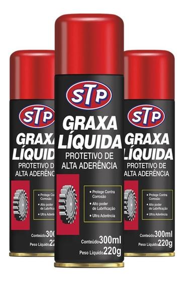 Imagem de Kit 3 Graxa Líquida Lubrificante Stp - Spray 300ml