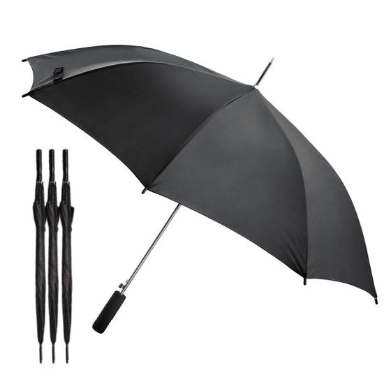 Kit 3 Guarda Chuva Portaria Grande Automático Resistente Menor preço em Kit 3 Guarda Chuva Portaria Grande Automático Resistente
