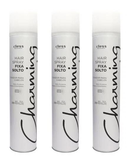 Imagem de KIT 3 Hair Spray Normal Fixa Solto Jato Seco Charming 400ml