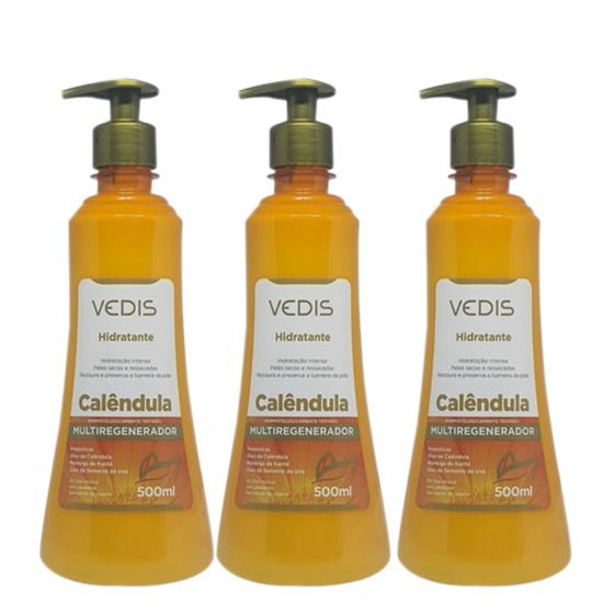 Imagem de Kit 3 Hidratante De Calêndula Multiregenerador 500Ml - Vedis