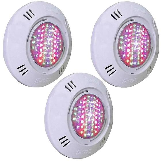 Imagem de Kit 3 Iluminação Led Piscina Smd 5W Rgb Colorido - Sodramar