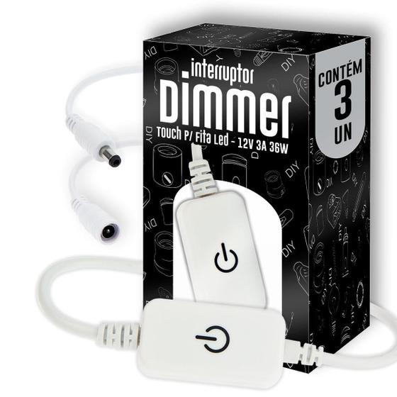 Imagem de Kit 3 Interruptor Dimmer Touch Fita Led E Neon - 12V 36W