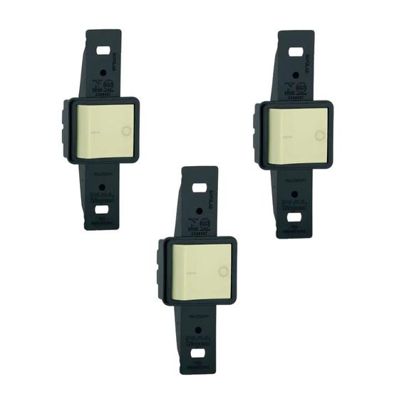 Imagem de Kit 3 Interruptor Duplo Bipolar Simples 10a 250v Pial Embutir
