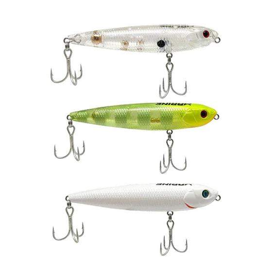 Imagem de Kit 3 Iscas Artificiais Pesca Superfície Marine Sports Top Gun 80 8cm 8g