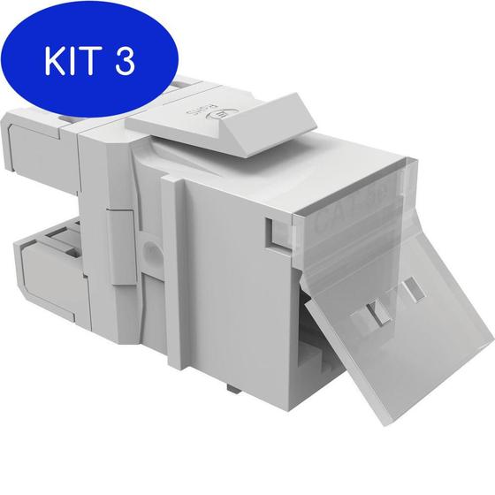 Kit 3 Keystone Rj45 Cat5E Multilan Bege Furukawa Outros Informática