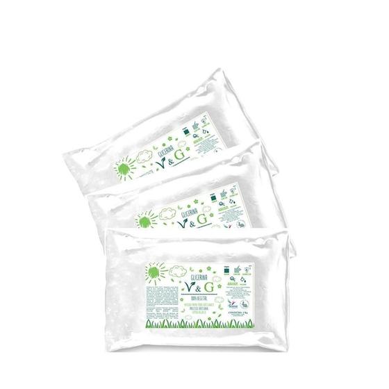 Imagem de Kit 3 Kg Base Glicerina Vegetal Transparente Sabonete Vegano