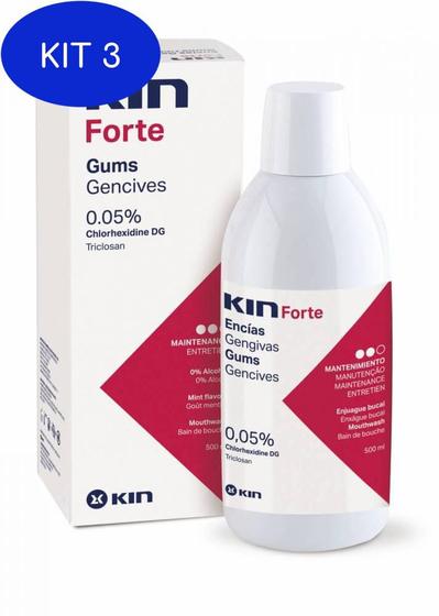Kit 3 Kin Forte Enxague Bucal 500 Ml - Pharmakin - Antisséptico ...