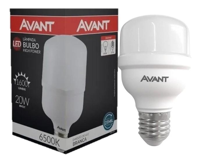 Imagem de Kit 3 Lampada Bulbo 20w Branco Frio 6500k Alta Potencia E27