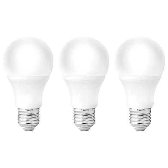 Imagem de Kit 3 Lâmpada Led 7w Bulbo Bivolt 110/220 Branco Frio 6000k Soquete Antigo E27 Sala Quarto Cozinha Garagem Padrão Interno externo 